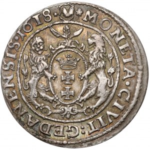 Zikmund III Vasa, Ort Gdaňsk 1618 - javorový list