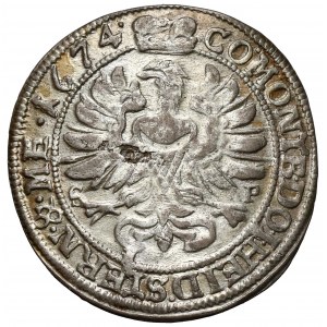 Schlesien, Sylvius Frederick, 6 krajcars 1674 SP, Olesnica