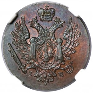 1 grosz polski 1817 IB - nowe bicie Warszawa - RZADKOŚĆ