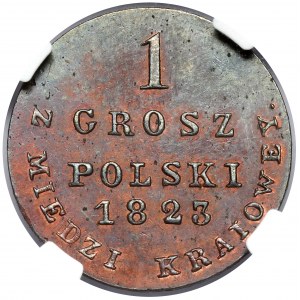 1 polnischer Pfennig 1823 IB aus Kupfer... - neue Prägung Warschau - RARE