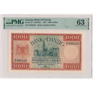 Gdansk, 1 000 guldenov 1924