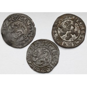 Kurlandia, Gotard Kettler, Szelągi Mitawa 1575-1577 - zestaw (3szt)