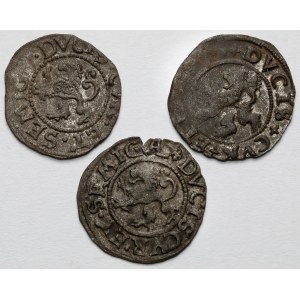 Kurlandia, Gotard Kettler, Szelągi Mitawa 1575-1577 - zestaw (3szt)