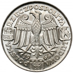 Vzorka SILVER 100 zlatých 1966 Mieszko i Dąbrówka - hlavy