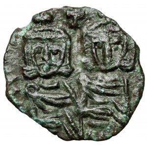 Byzanz, Konstans V., Leo III. und Leo IV. (751-775 n. Chr.) 40 nummi, Syrakus