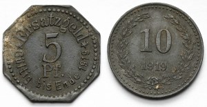 Bromberg (Bydgoszcz) and Stettin (Szczecin), 5 and 10 fenig 1919 - set (2pcs)