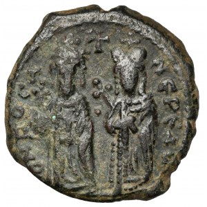 Byzanz, Phokas (602-610 n. Chr.) Follis, Antiochia (Theoupolis)