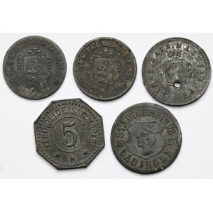 Aibling, Rosenheim, Lauingen... monety zastępcze - zestaw (5szt)