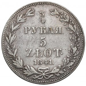 3/4 Rubel = 5 Zloty 1841 MW, Warschau