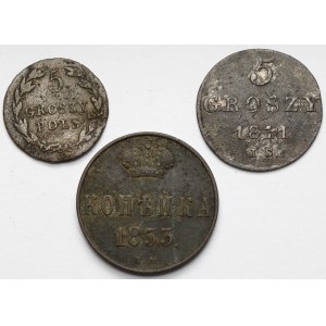 5 Pfennige und 1 Kopeke 1811-1853 - Satz (3Stück)