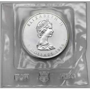Kanada, 5 dolarů 1988 Javorový list