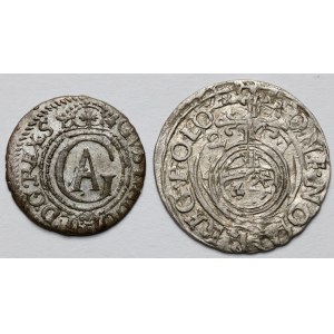 Zikmund III Vasa, polopás Bydgoszcz 1627 a Gustav II Adolf, Riga shell - sada (2ks)