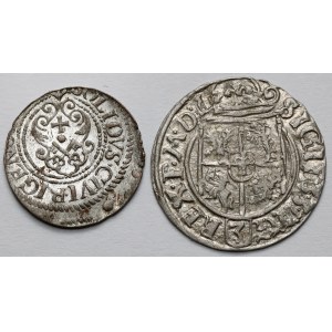 Zygmunt III Waza, Półtorak Bydgoszcz 1627 i Gustaw II Adolf, Szeląg Ryga - zestaw (2szt)