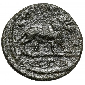 Roman Empire (?) Anonymous bronze - Roma and Lion (?)