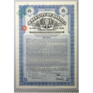 Gdansk, Tobacco Monopoly, £50 1927