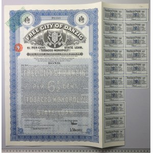 Gdansk, Tobacco Monopoly, £50 1927