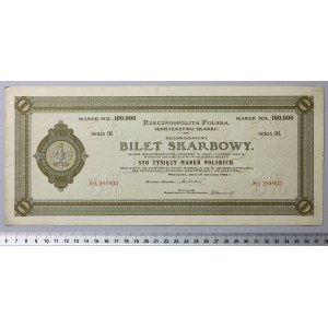 Tax Ticket, Series III - 100,000 mkp 1922