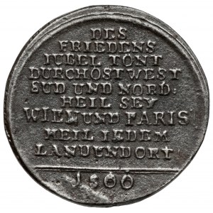 Německo, Medaile 1500 - Starý odlitek z litiny