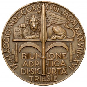Italien, Medaille 1938 - Auxilium in Adversis