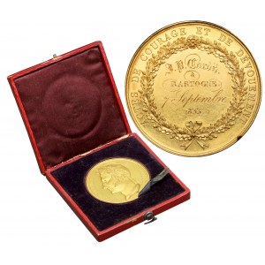 Belgien, GOLD Medaille 1833 - für die Rettung eines Mädchens aus einem Brunnen