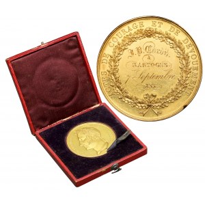Belgia, ZŁOTY Medal 1833 - za uratowanie dziewczynki ze studni
