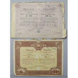 Varšava, 4,5% IV a 6% VIII konverzný úver, dlhopisy 1930-31 (2pc)