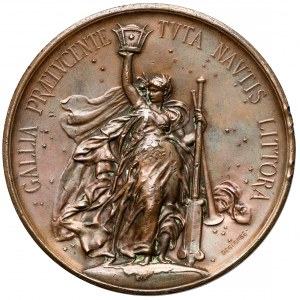 Francúzsko, medaila 1878 - Osvetlenie francúzskeho pobrežia