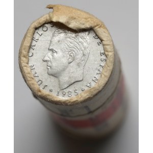 Hiszpania, 1 pesetas 1985 - rolka bankowa