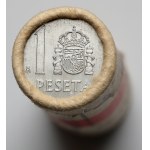 Hiszpania, 1 pesetas 1985 - rolka bankowa