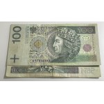 CHYBA TLAČE 100 zlotých 1994 - nominálna hodnota je vpravo negatívna