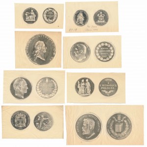 Bartynotypy polských medailí 19. století (8ks)