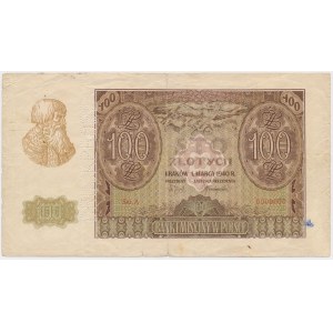 100 Zloty 1940 - Ser.A 0000000 - DRUCKPROBE Perforation