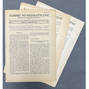 Zapiski Numizmatyczne, Rok I (1949) - Komplet