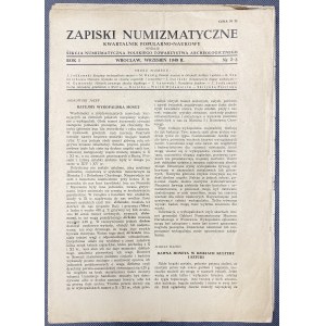 Numizmatické poznámky, rok I (1949) - kompletné