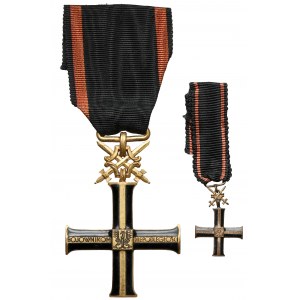 [ANTONI PĄCZEK] Kríž nezávislosti s mečmi + miniatúra, diplom a legitimácia