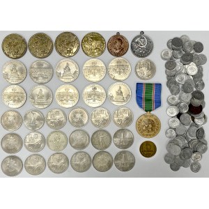 Russia / USSR and PRL - MIX of coins and decorations