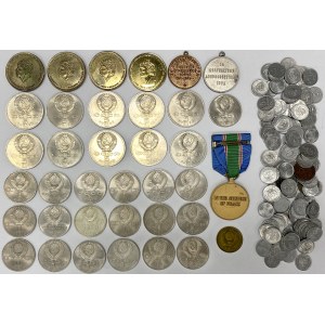 Russia / USSR and PRL - MIX of coins and decorations