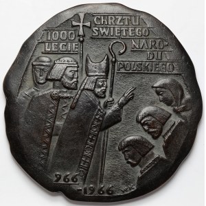 Medaila, 1000. výročie poľského štátu 1966 - veľká