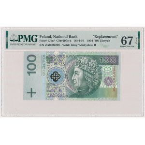 100 zlotých 1994 - náhradná séria - ZA