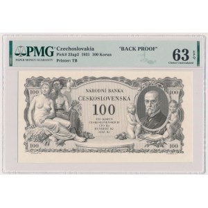Československo, TISK reverzní strany 100 korun 1931