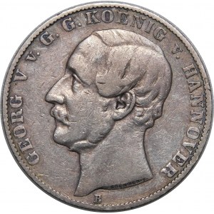 Germany, Hannover, George V, thaler 1857 B