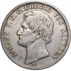 Germany, Saxony, John V, thaler 1867 B
