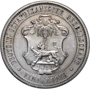 Germany, German Empire, Colonies in East Africa, 1 rupee 1890