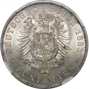 Deutschland, Preußen, Friedrich III, 5 Mark 1888 A - AUSGEZEICHNET