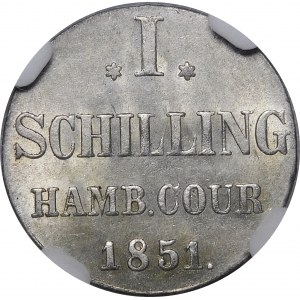 Niemcy, Hamburg, Szyling 1855