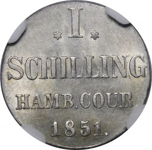 Niemcy, Hamburg, Szyling 1855