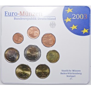 Niemcy, zestaw monet Euro 2003 F