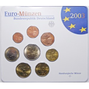 Niemcy, zestaw monet Euro 2003 J