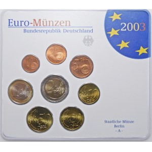 Niemcy, zestaw monet Euro 2003 A