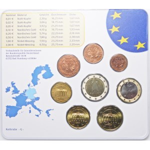 Niemcy, zestaw monet Euro 2003 G